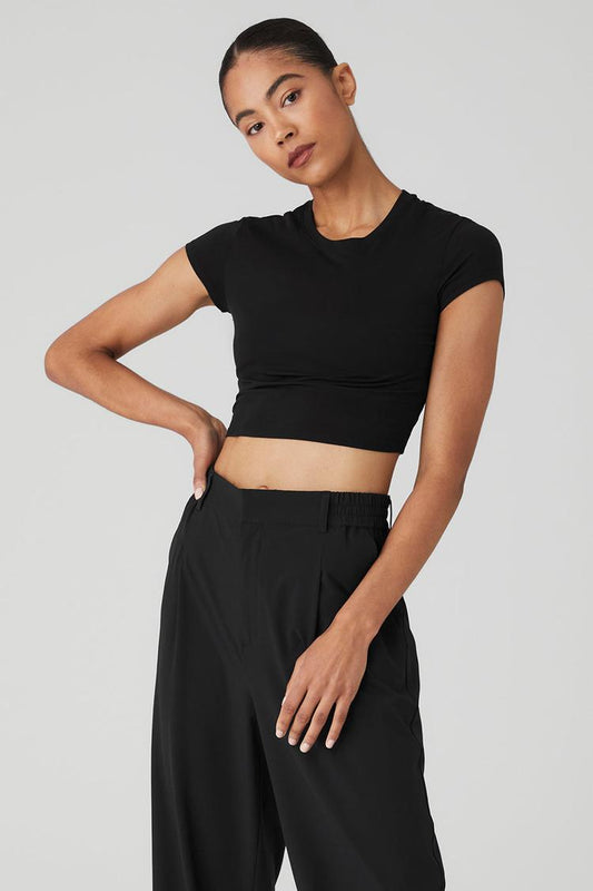 ALOSOFT CROP FINESSE SHORT SLEEVE