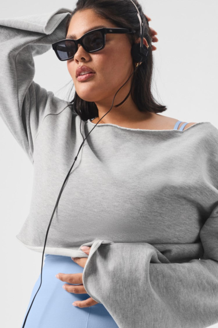 CROPPED BARRE SHOULDER COVERUP