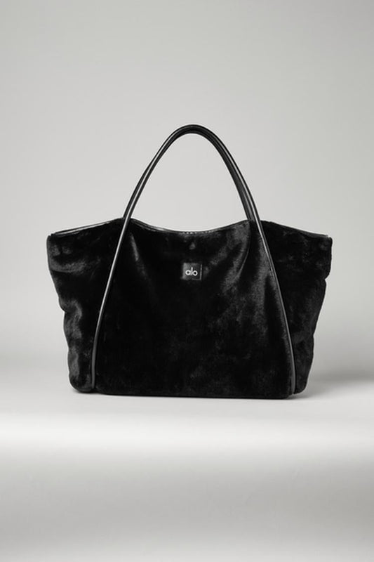 FAUX FUR TOTE BAG