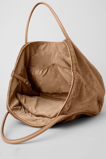 FAUX FUR TOTE BAG