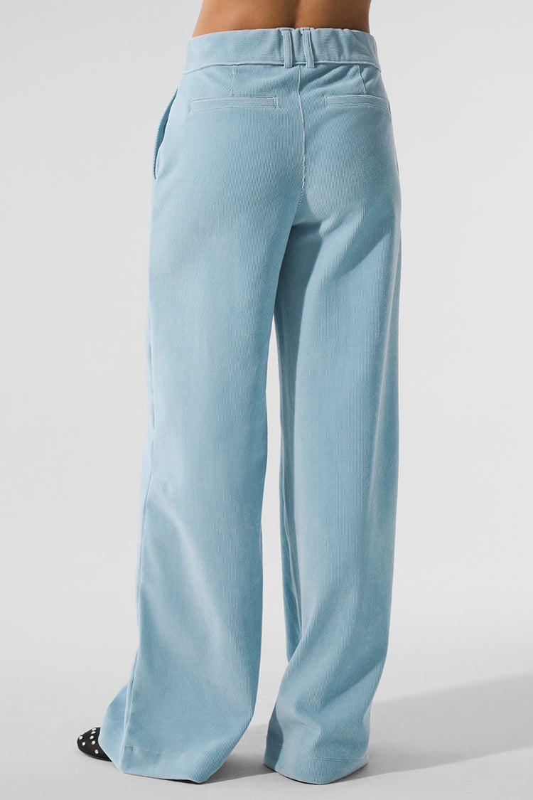 MICRO CORDUROY MID-RISE DREAMER WIDE LEG TROUSER