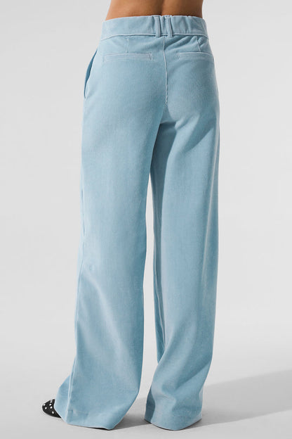 MICRO CORDUROY MID-RISE DREAMER WIDE LEG TROUSER