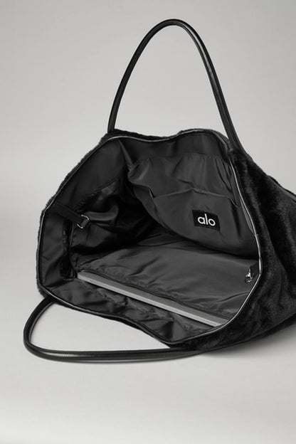 FAUX FUR TOTE BAG