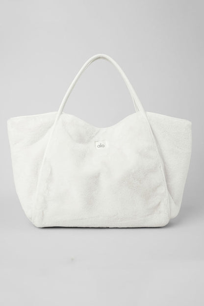 FAUX FUR TOTE BAG