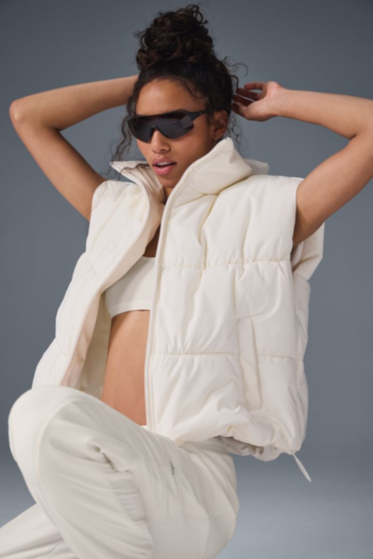 STRETCH WOVEN STREET PUFFER VEST