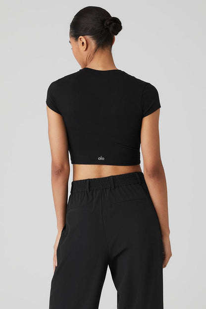 ALOSOFT CROP FINESSE SHORT SLEEVE
