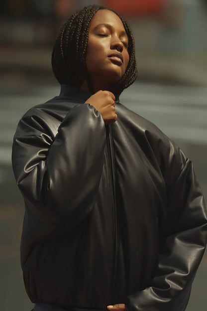 FAUX LEATHER PREMIER BOMBER