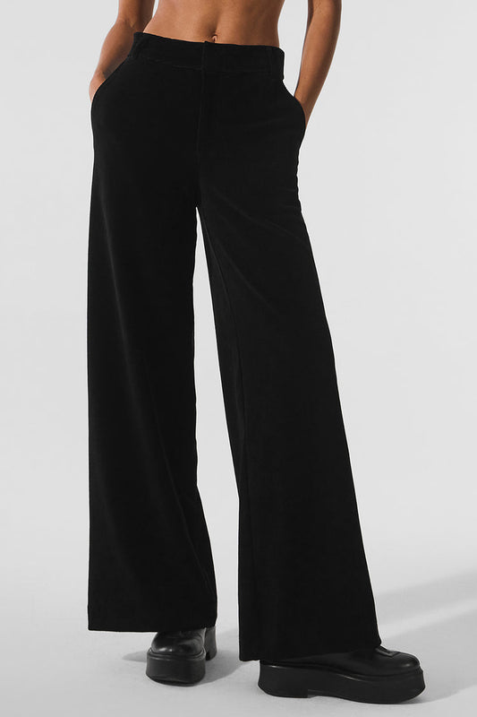 MICRO CORDUROY MID-RISE DREAMER WIDE LEG TROUSER