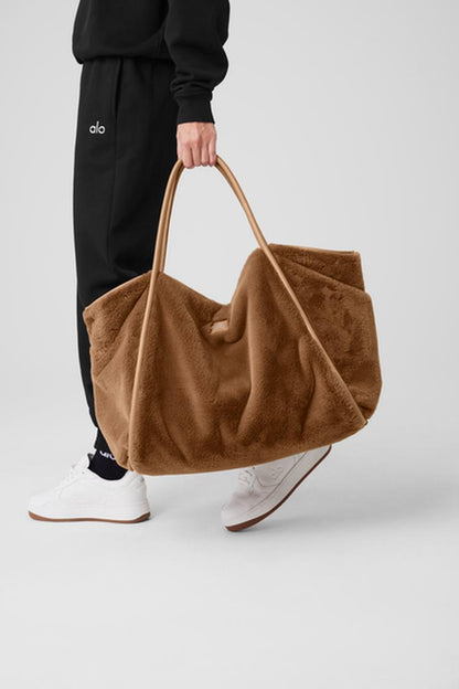 FAUX FUR TOTE BAG