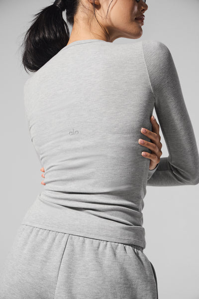 RIBBED MODAL LONG SLEEVE