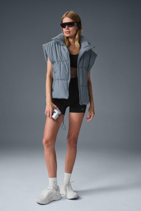 STRETCH WOVEN STREET PUFFER VEST