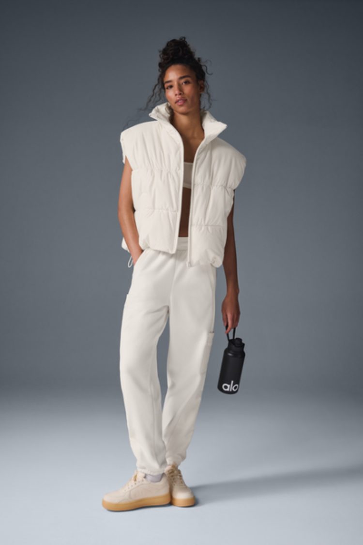 STRETCH WOVEN STREET PUFFER VEST