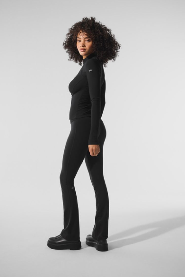 RIBBED MESMERIZE MOCK NECK LONG SLEEVE