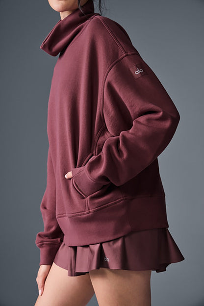 HAZY MOCK NECK PULLOVER