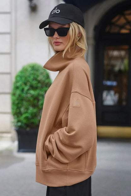 HAZY MOCK NECK PULLOVER