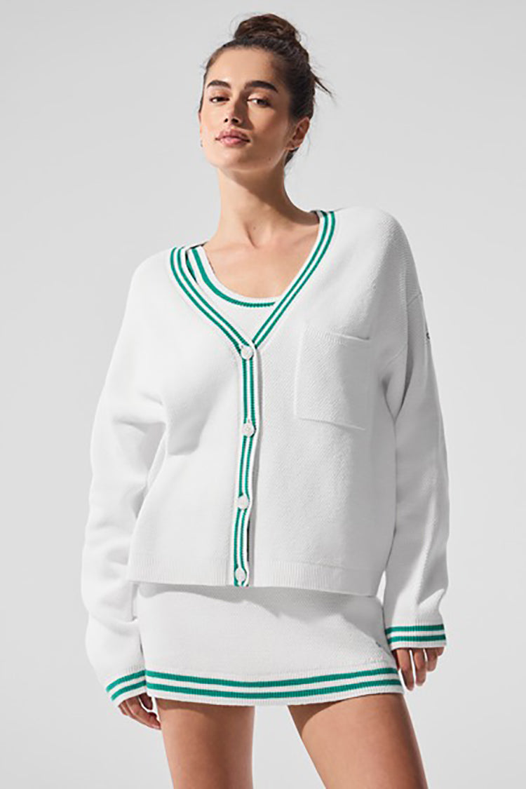 TENNIS CLUB SWEATER KNIT CARDIGAN