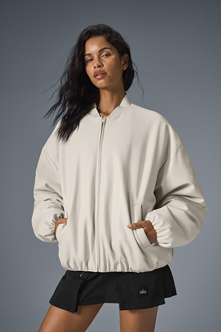 FAUX LEATHER PREMIER BOMBER